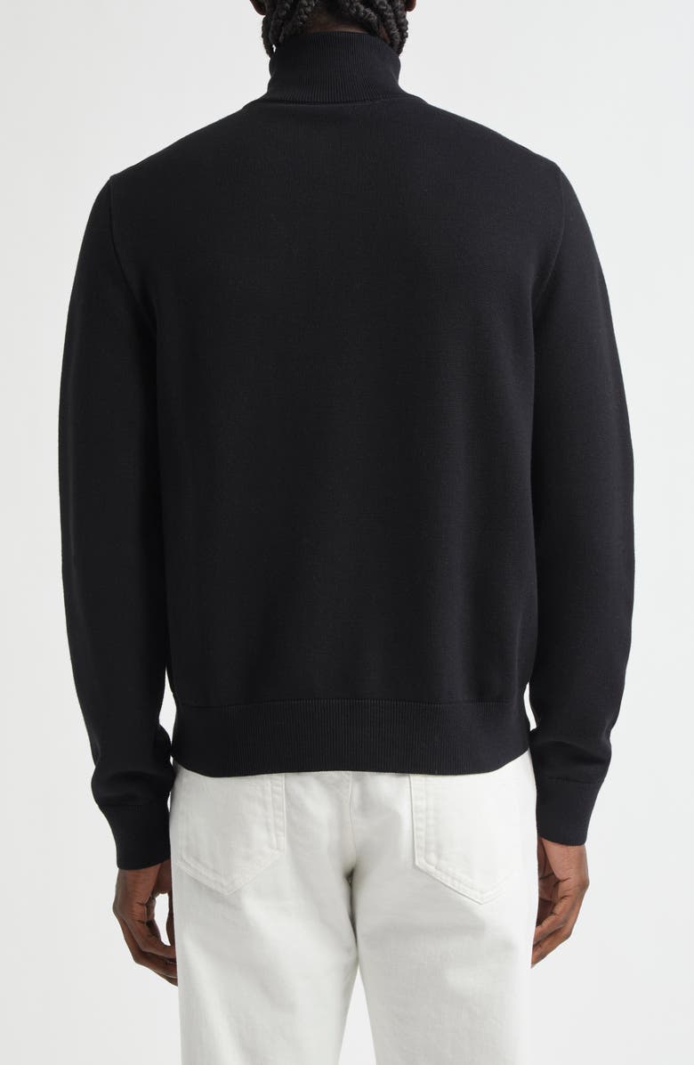 Versace Medusa Biggie Cotton & Cashmere Blend Zip Cardigan, Alternate, color, Black