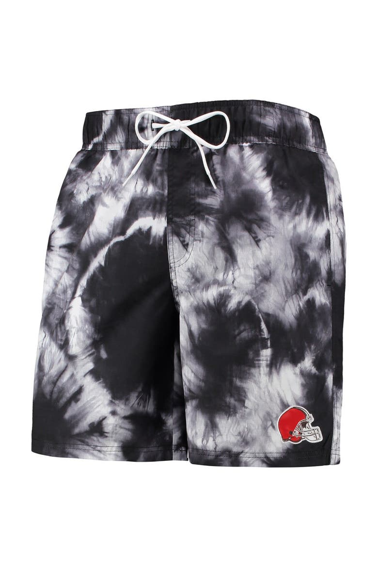 Men's G-III Sports by Carl Banks Black Cleveland Browns Splash Volley Swim Shorts, Alternate, color, Black