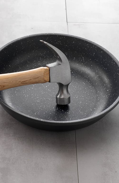 Cuisine::pro ® Granite Wok With Lid 5.1 Qt. In Black