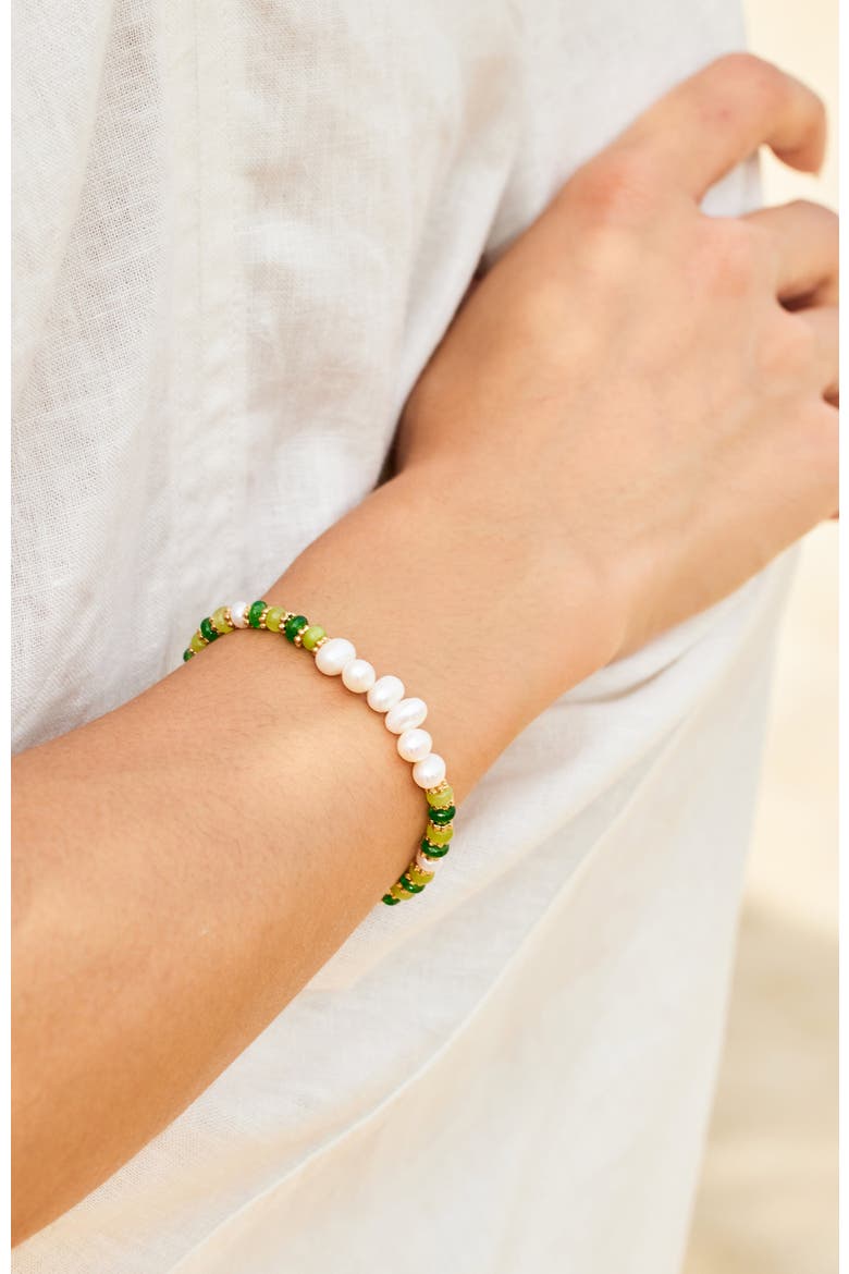 Thetis Bracelet, Alternate, color, Green & White