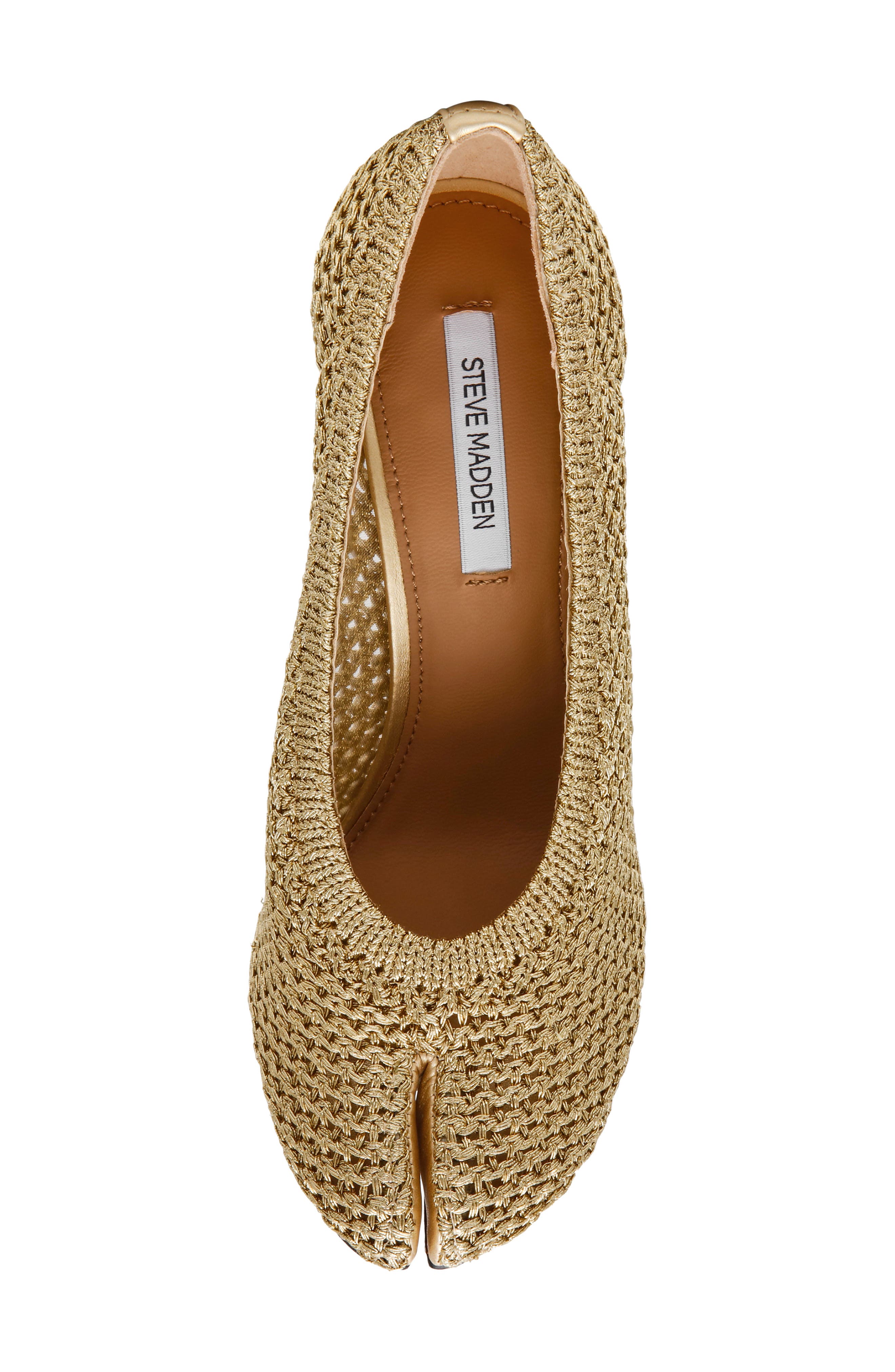 Juliette Crochet Pointed Toe Pump, Alternate, color, CHAMPAGNE