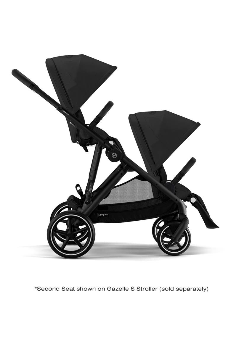 Gazelle S Second Seat, Alternate, color, MOON BLACK