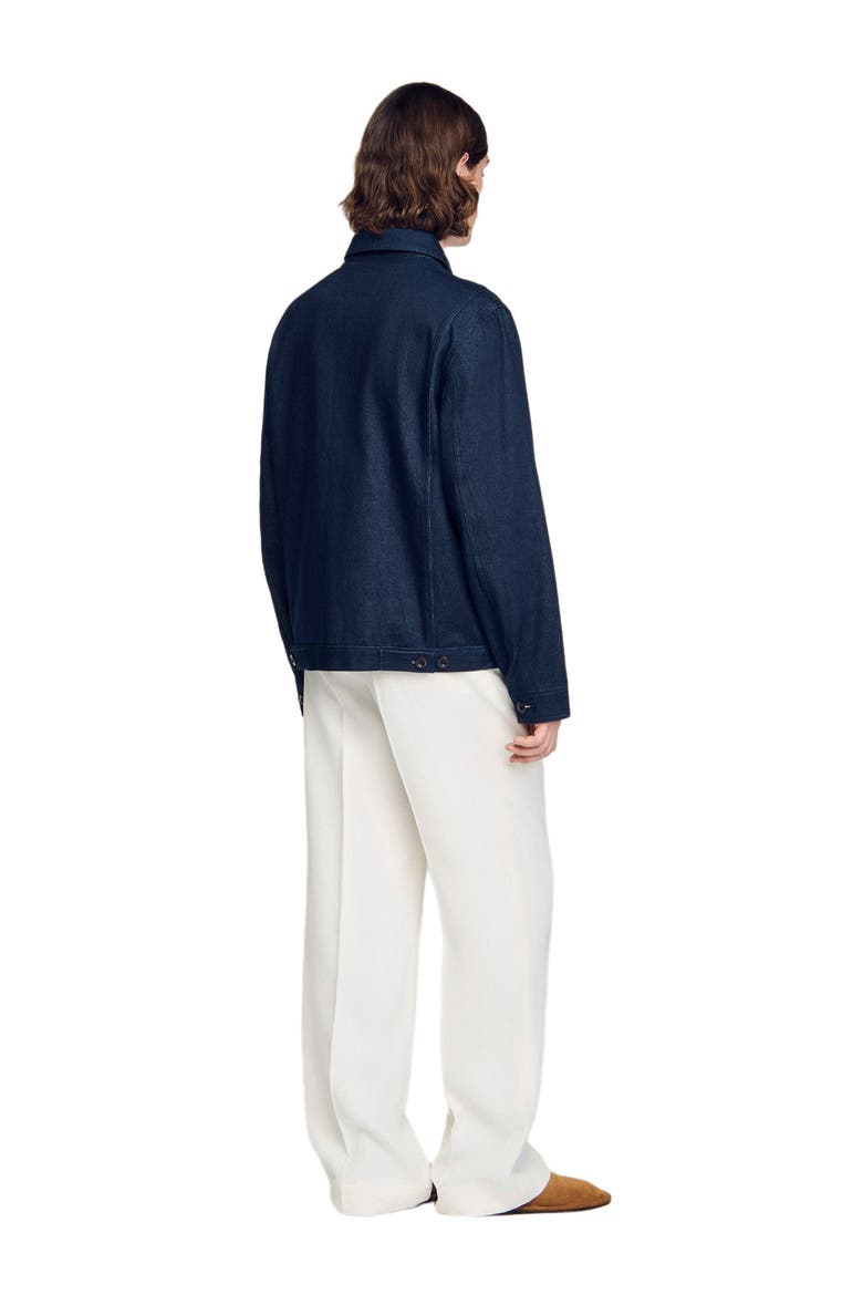 Denim worker jacket, Alternate, color, Navy blue