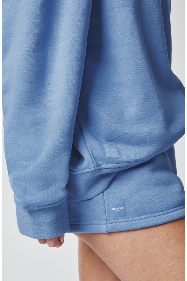 Cozy Crush Half-Zip Cotton Blend Sweatshirt, Alternate, color, VINTAGE BLUE