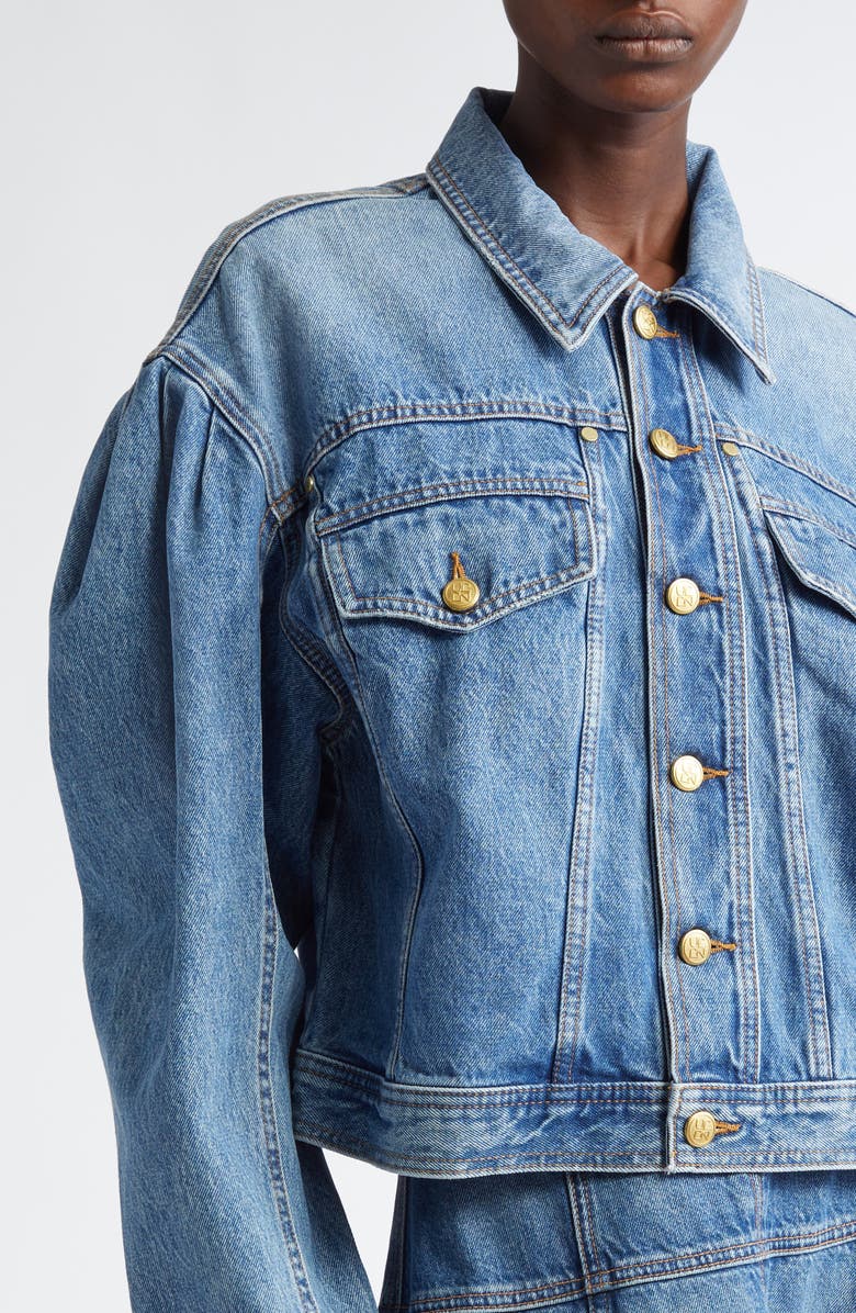 Ulla Johnson The Cosette Denim Trucker Jacket, Alternate, color,