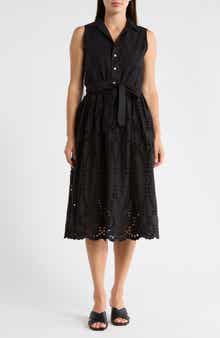 Frank & Eileen Sleeveless Cotton Eyelet Dress