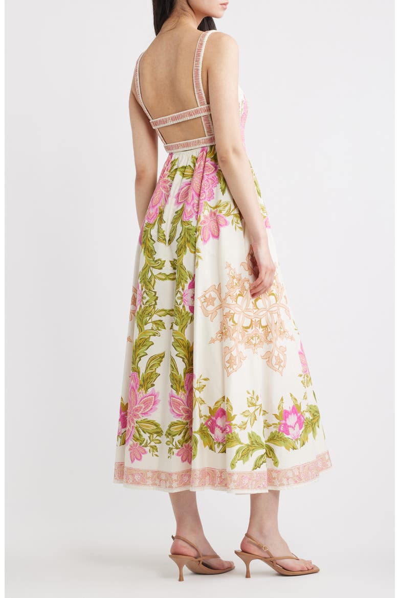 Floral Cotton Sundress, Alternate, color, IVORY