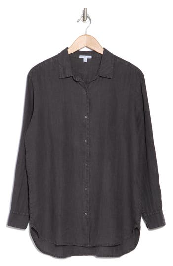 JAMES PERSE JAMES PERSE LIGHTWEIGHT LINEN BUTTON-UP SHIRT