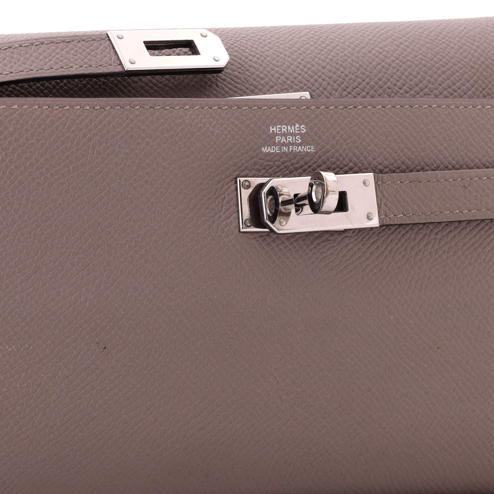 Kelly Wallet Verso Epsom Long, Alternate, color, Grey