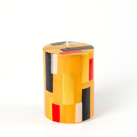 Klimt Painted Pillar Candle