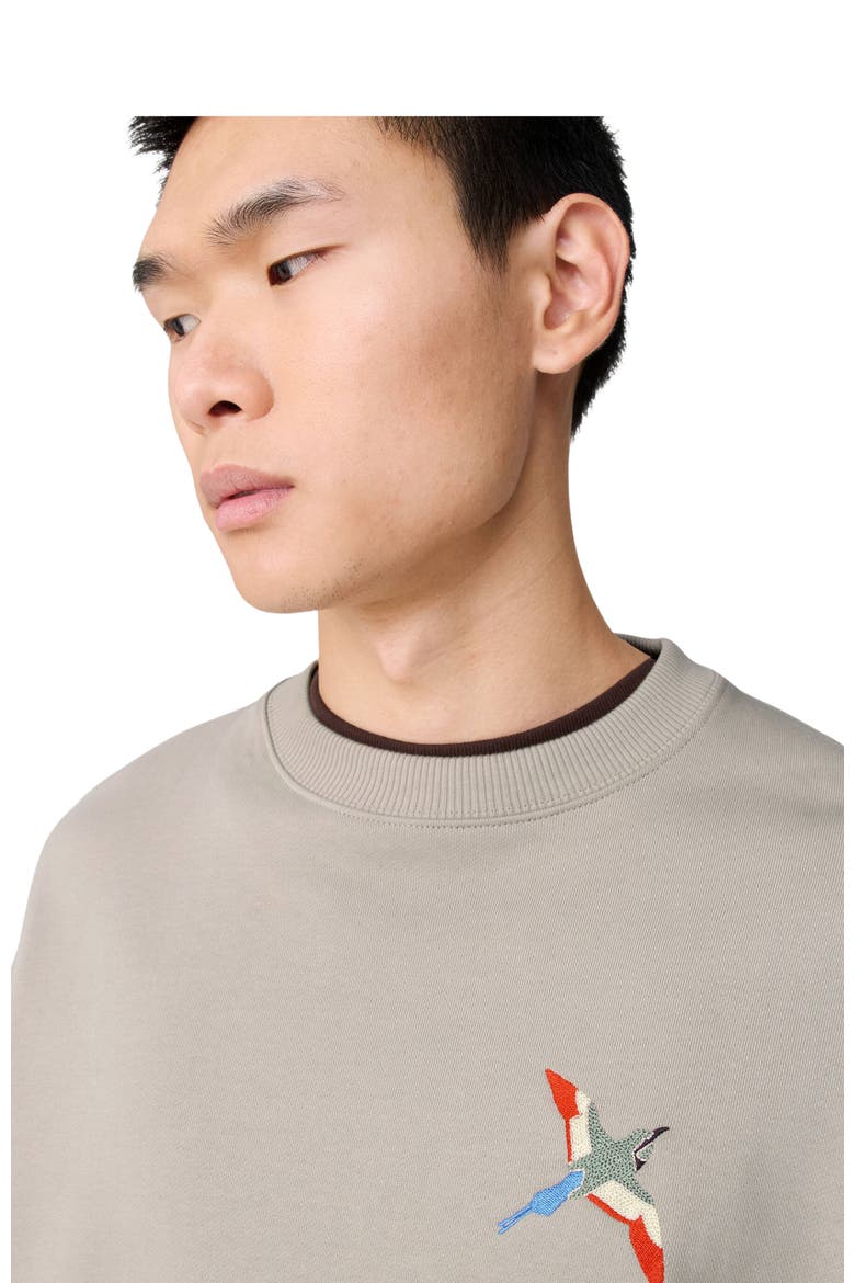 Micro Bee Bird Sweatshirt, Alternate, color, Stone