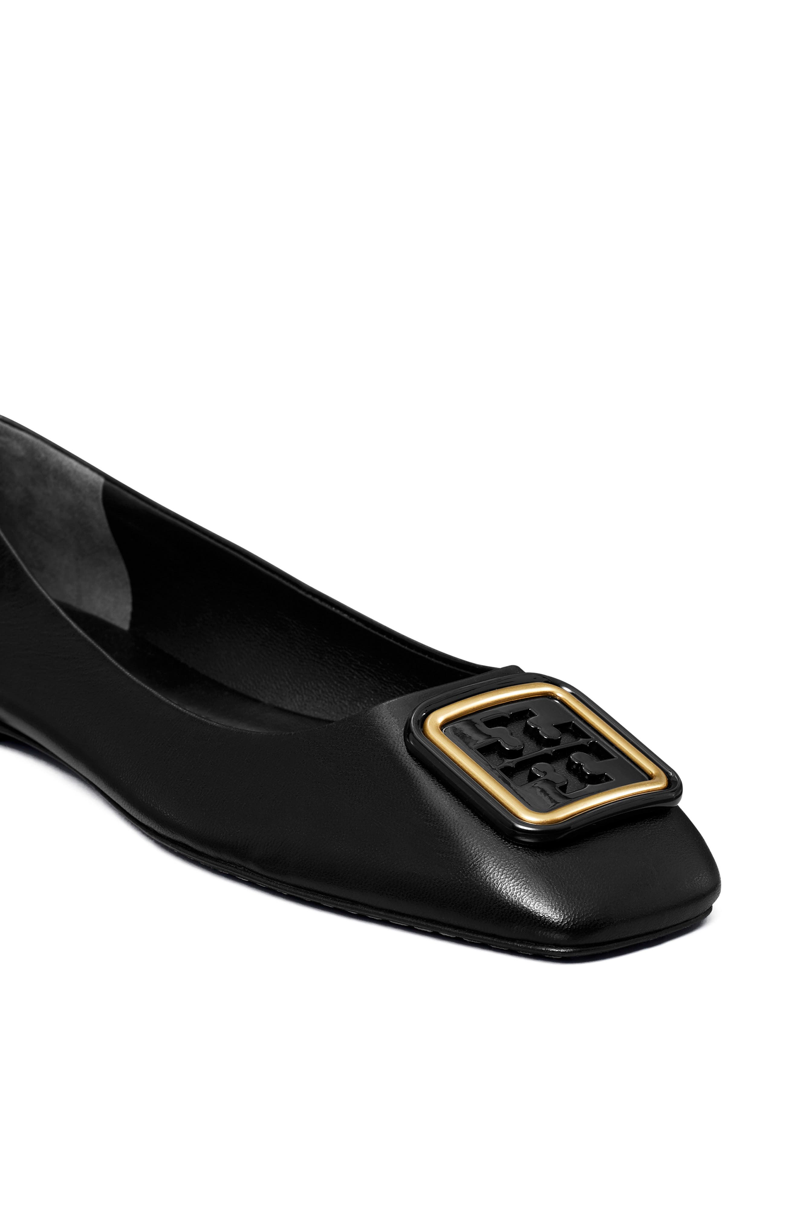 Georgia Square Toe Ballet Flat, Alternate, color, PERFECT BLACK