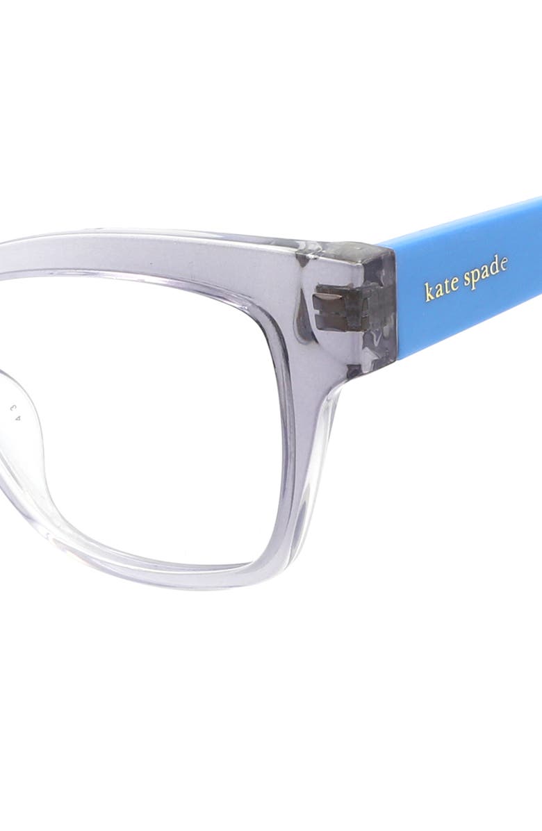 Kate Spade New York myno 50mm cat eye blue light blocking reading glasses, Alternate, color, Blue/ Blue As