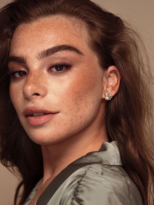 Olive & Piper Mini Bordeaux Studs In Gold