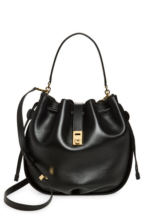 Hug Leather Bucket Bag