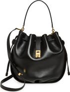 FERRAGAMO Hug Leather Bucket Bag