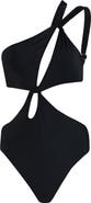 L'AGENCE Camilla Cutout One-Shoulder One-Piece Swimsuit