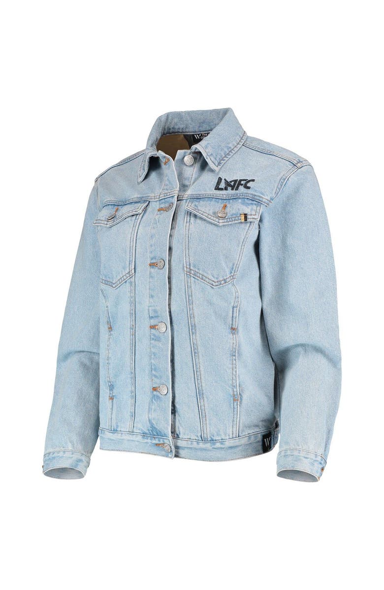 THE WILD COLLECTIVE Women's The Wild Collective Blue LAFC Print Denim Button-Up Jacket, Alternate, color,