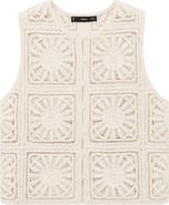 MANGO Open Stitch Button Up Waistcoat