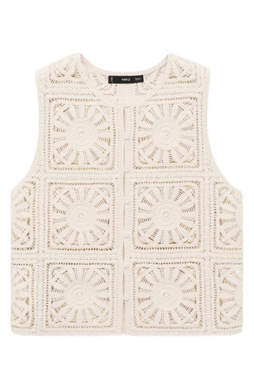 Mango Open Stitch Button Up Waistcoat