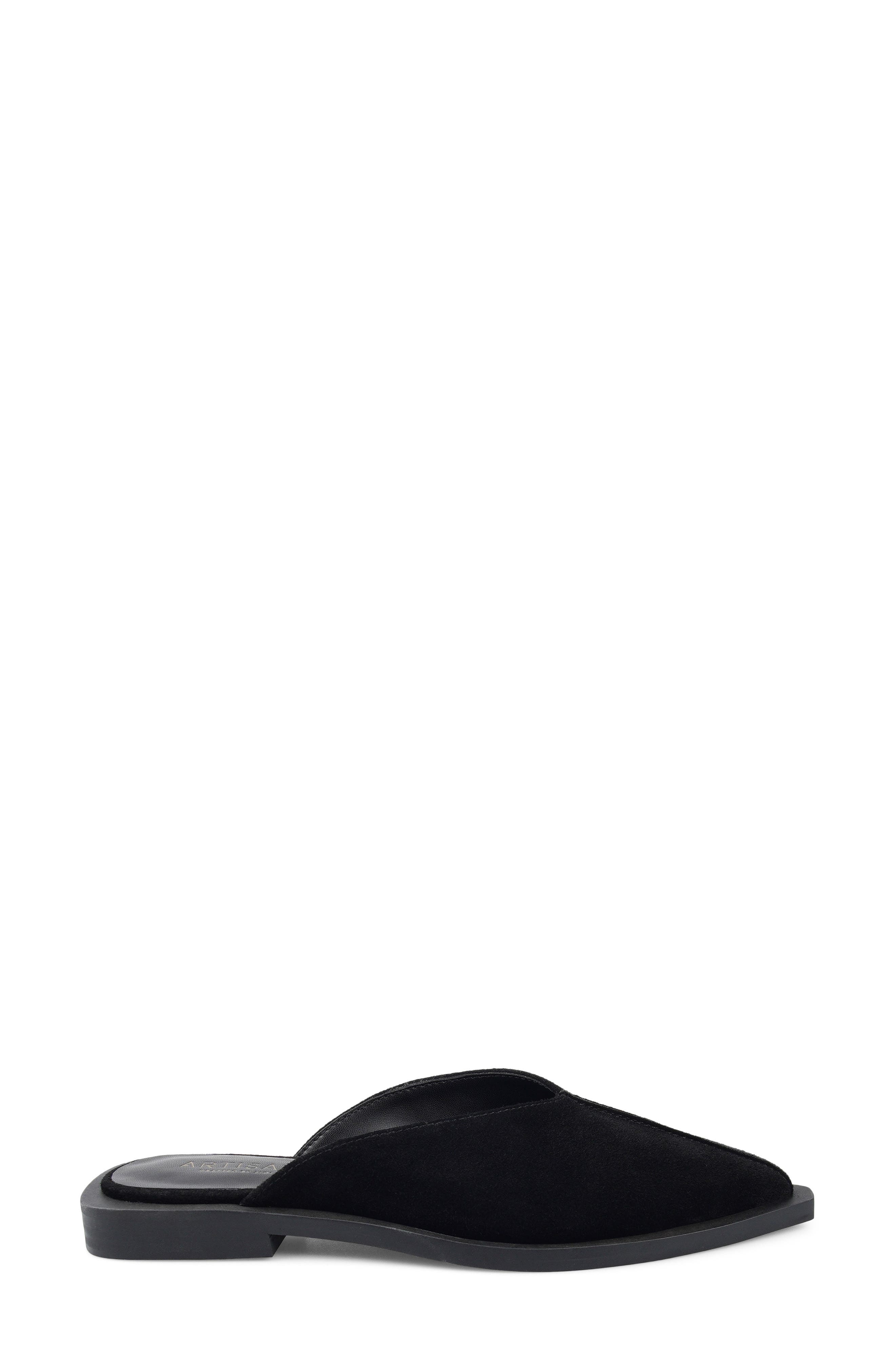 Pointed Toe Mule, Alternate, color, BLACK SUEDE