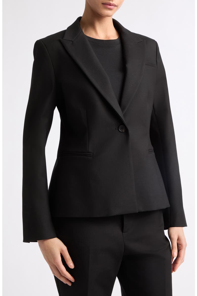 Kenmare Cotton Blazer, Alternate, color, BLACK