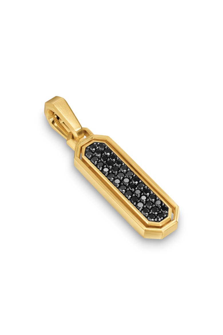 Streamline® Inlay Amulet in 18K Yellow Gold with Black Onyx & Black Diamonds, 30.7mm, Alternate, color, GOLD/ ONYX