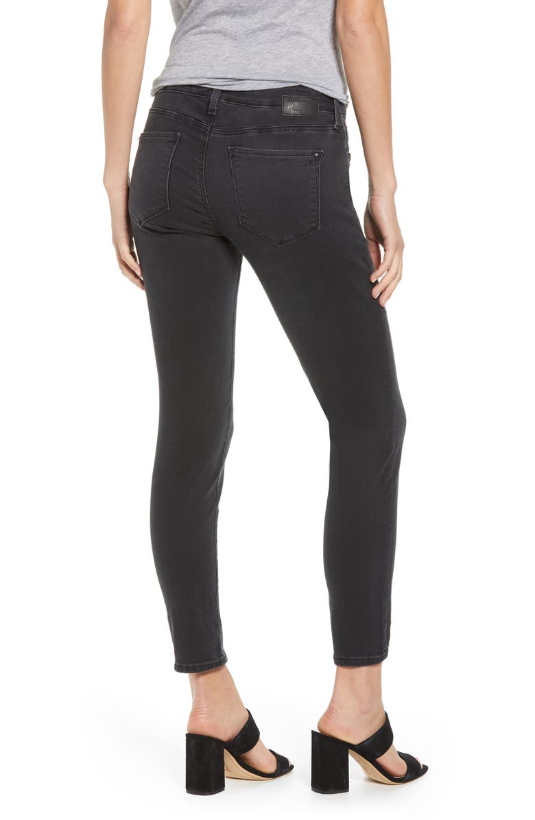 Mavi Jeans Alexa Mid Rise Skinny Jeans, Alternate, color, Dark Smoke Supersoft
