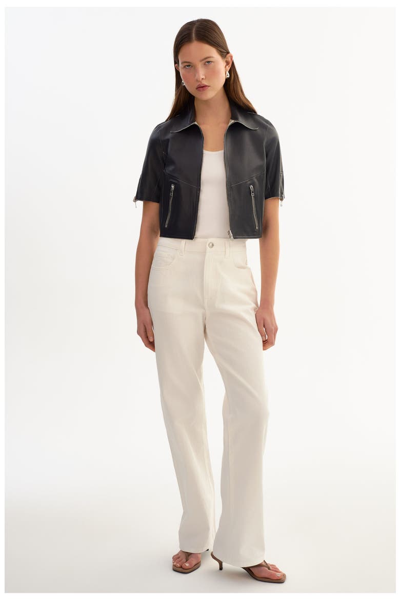 Sevana | Reversible Leather Jacket, Alternate, color, Charcoal/Snake