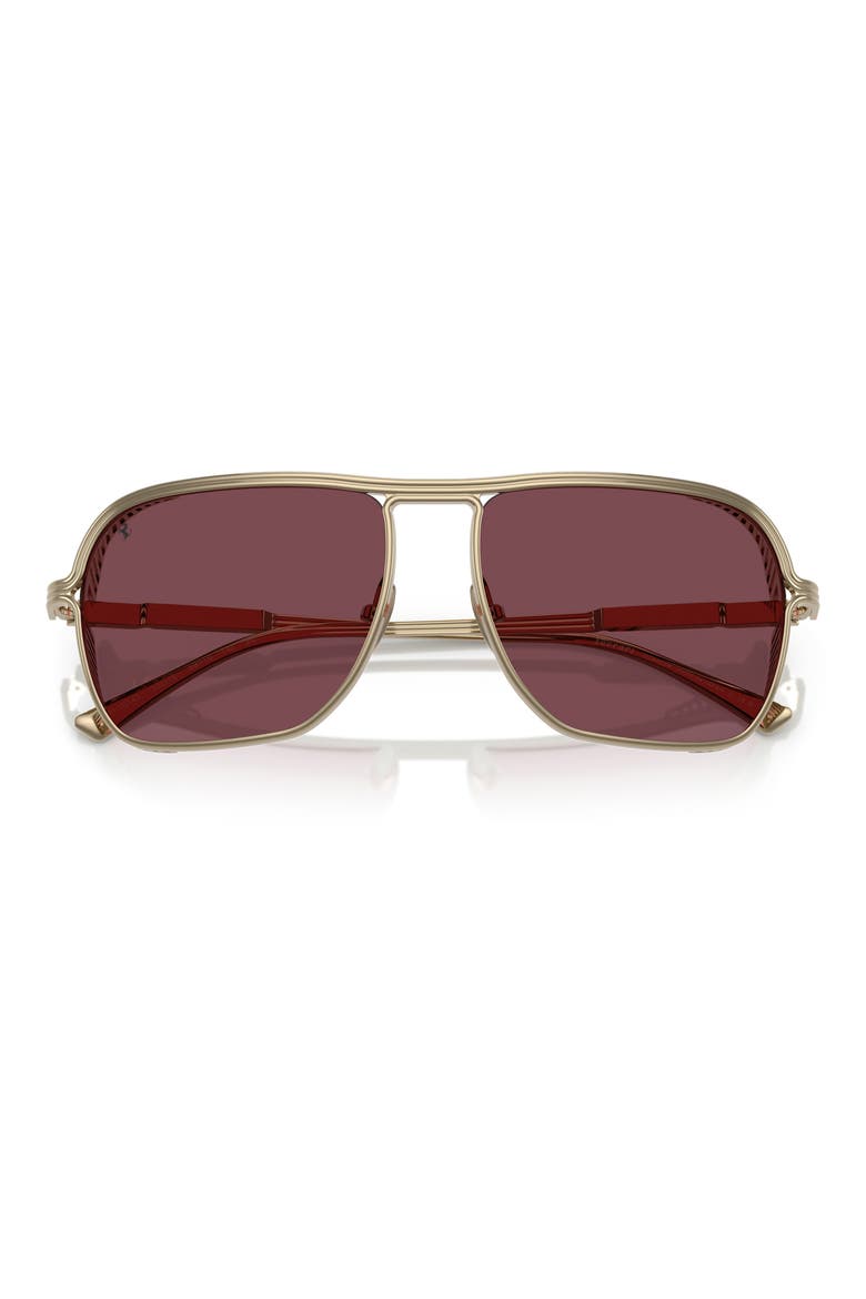 59mm Square Sunglasses, Alternate, color, PALE GOLD / BORDEAUX CE