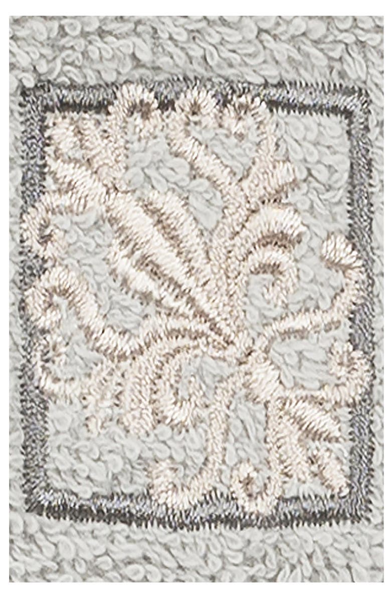 Linum Home Textiles Vivian Embellished Washcloth - Set of 2 - Light Gray, Alternate, color, Light Gray