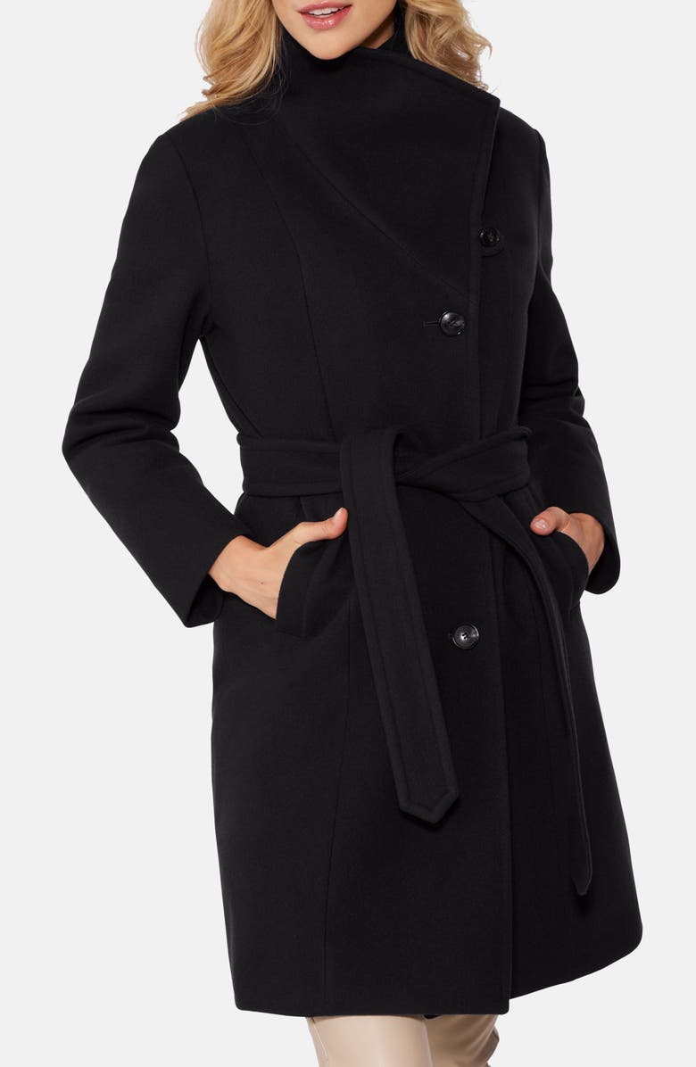 Norwegian Wool Waterproof Wool Blend Coat with 750 Fill Power Quilted Down Lining, Main, color, 