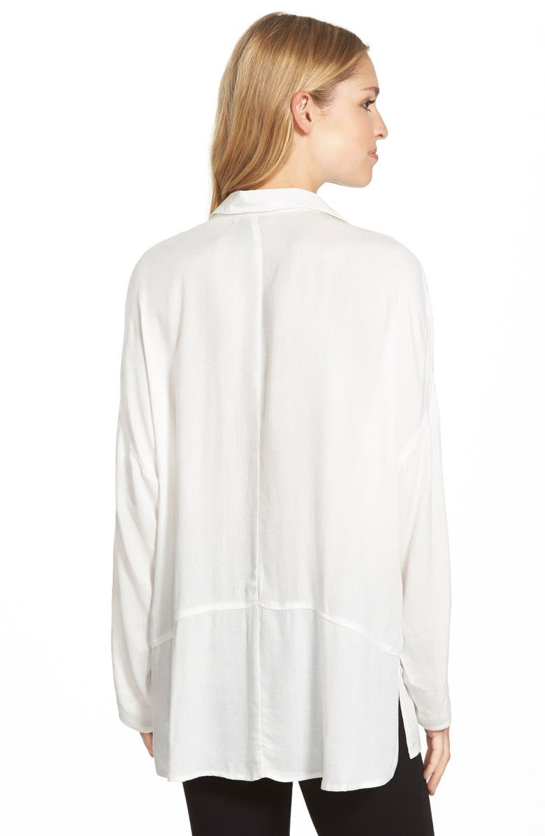 Bobeau Oversized Roll Sleeve One Pocket Shirt, Alternate, color, 