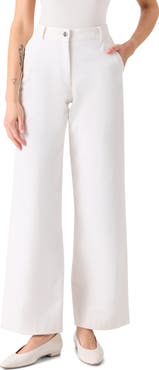Akris Finnian High Waist Wide Leg Jeans