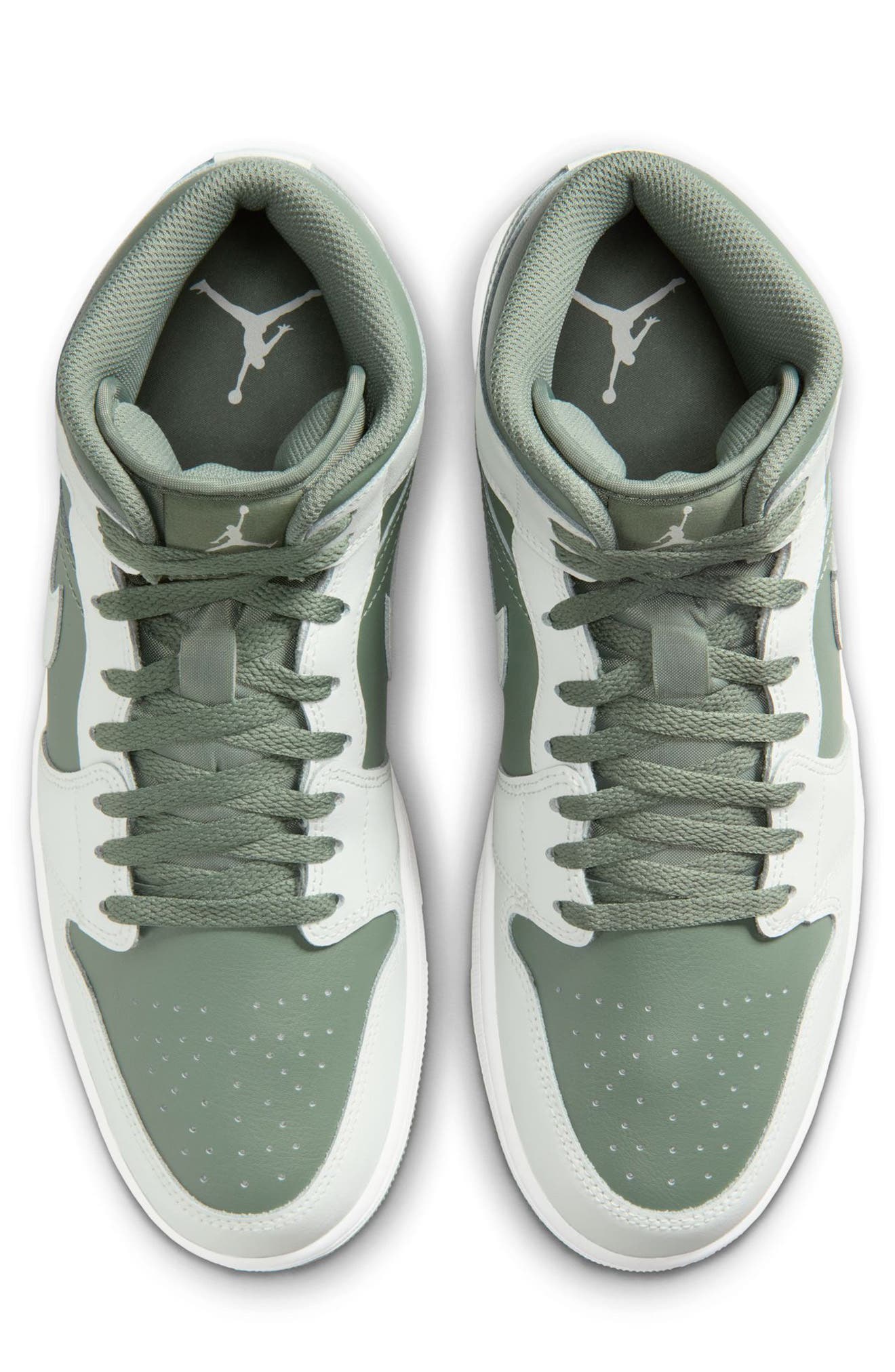 Jordan Air Jordan 1 Mid Basketball Sneaker, Alternate, color, Summit White/ Vintage Lichen