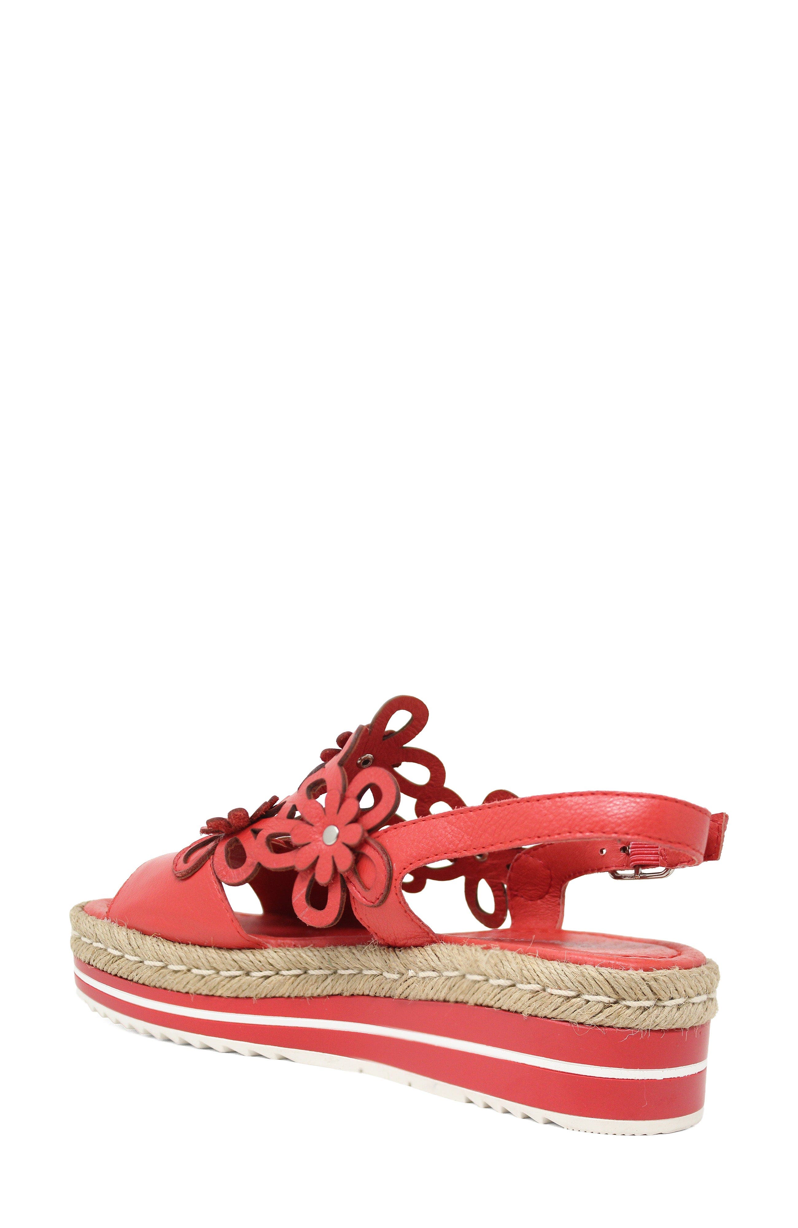 DJANGO AND JULIETTE Aldo Wedge Sandal, Alternate, color, Red Leather