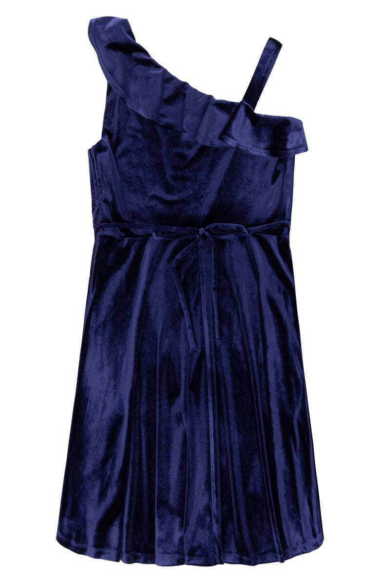 Speechless Kids' Embellished Velvet Party Dress, Alternate, color, Navy J