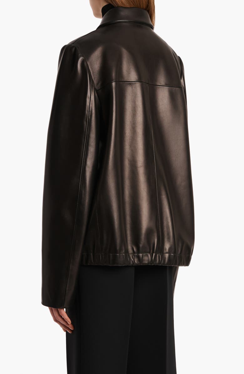 Khaite Jackson Lambskin Leather Jacket, Alternate, color,