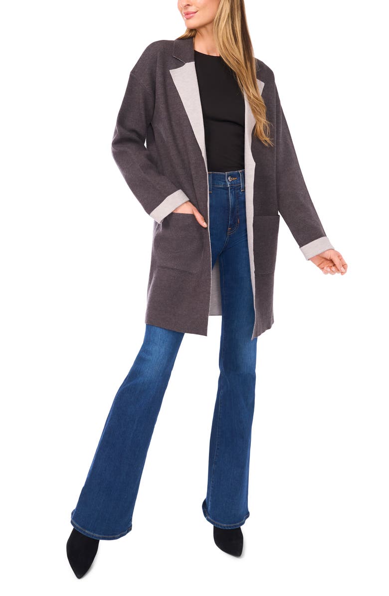 Halogen<sup>®</sup> Open Front Coat, Alternate, color, Medium Heather Grey