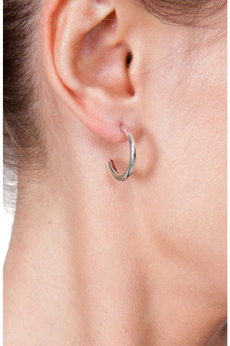 Mini Drop Hoops, Alternate, color, Sterling Silver
