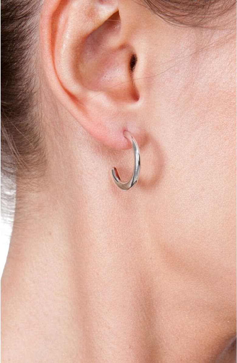 Lucy Quartermaine Mini Drop Hoops, Alternate, color, Sterling Silver