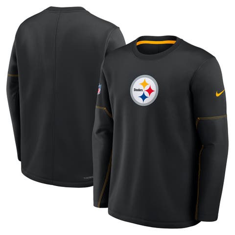 Men's Nike Black Pittsburgh Steelers Sideline Coaches Team Present Midweight Therma-FIT Sweatshirt