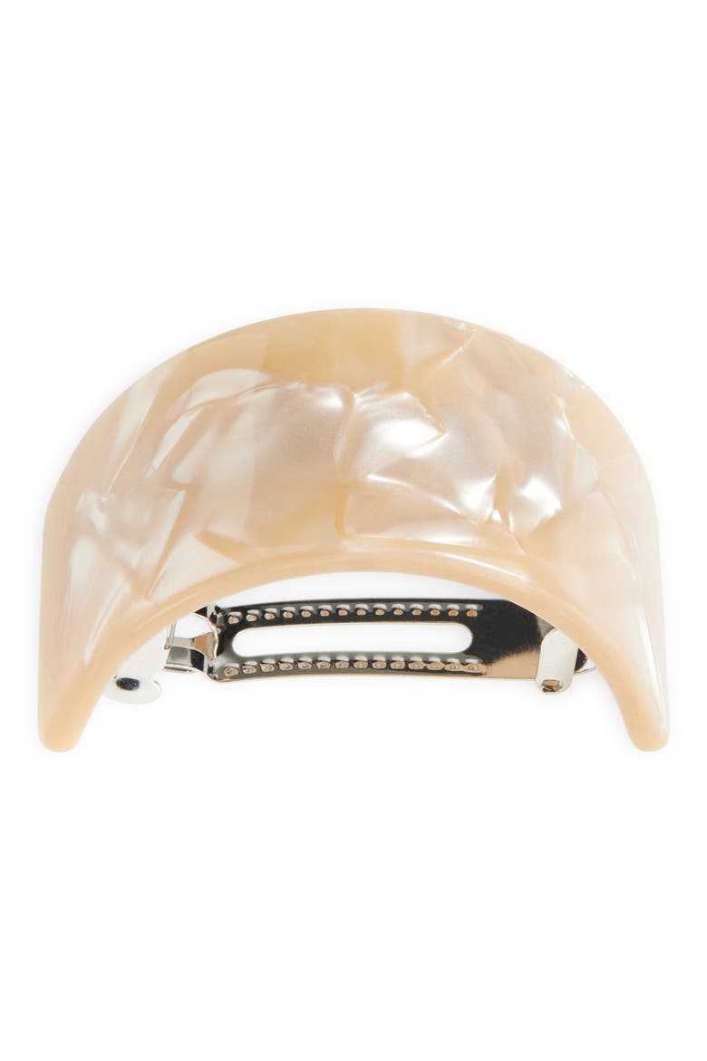 French Pony Barrette, Main, color, SAND SHELL