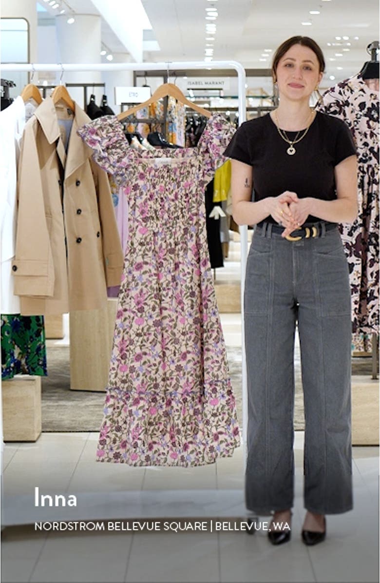 Anika Floral Organic Cotton Voile Maxi Dress, sales video thumbnail