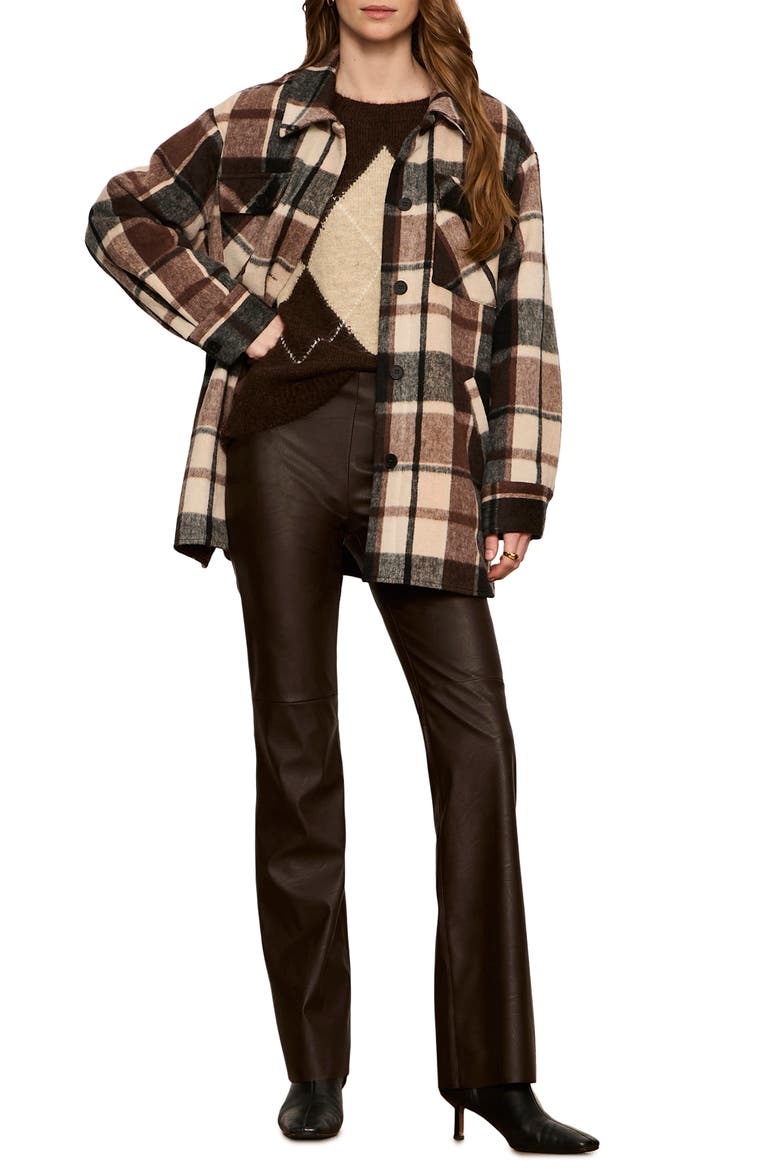 Locket Plaid Coat, Alternate, color, ESPRESSO BROWN MARTINI PLAID