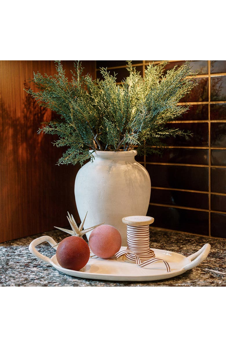 CG Hunter Ribbon in Cream and Tan, Alternate, color, Crème