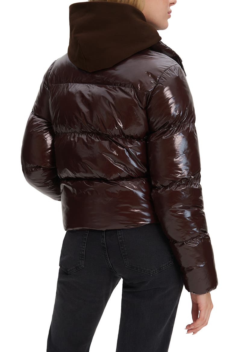 Coco Crop Water Resistant Puffer Jacket, Alternate, color, ESPRESSO