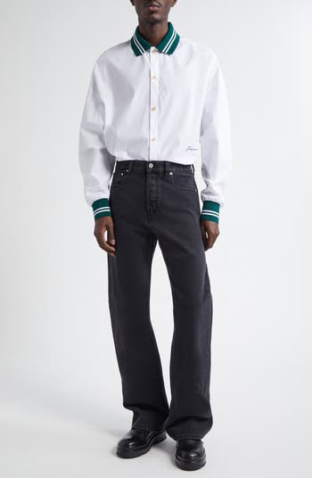Jacquemus La Chemise Baseball Stretch Cotton Button-Up Shirt
