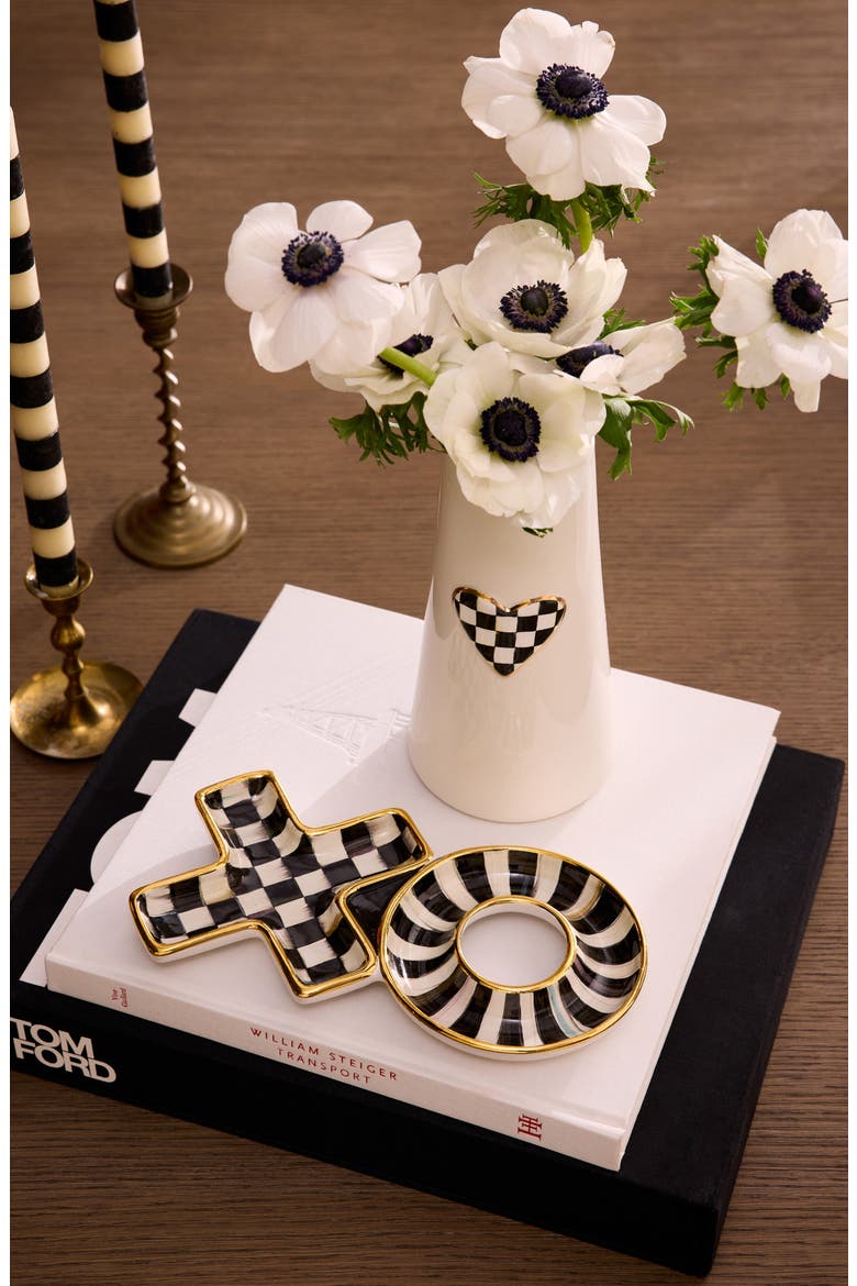 Courtly Check XO Dish, Alternate, color, BLACK