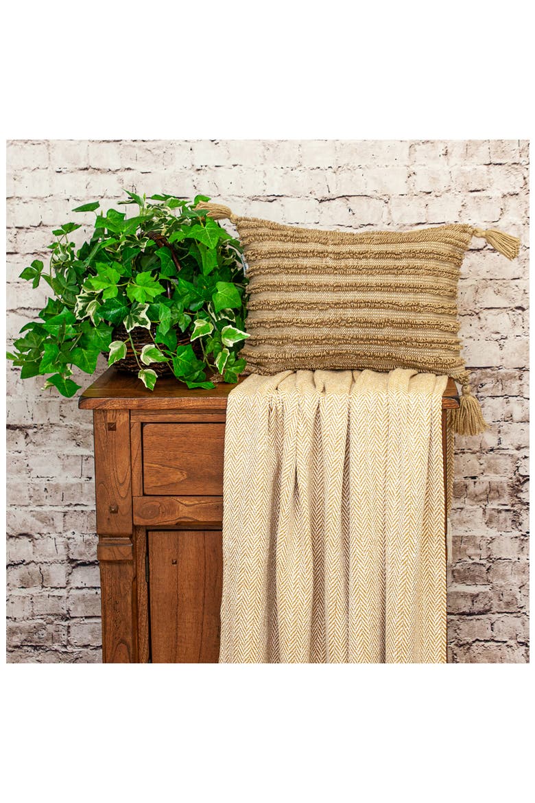 Multiple Line Accent Pillow, Alternate, color, BEIGE